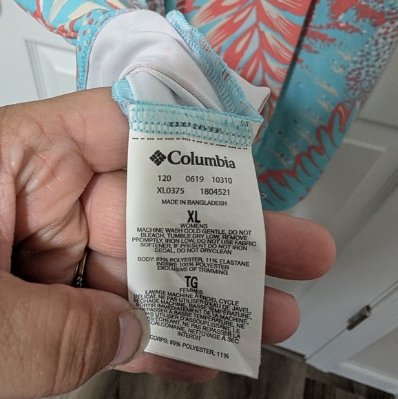 Columbia Women's XL, Midway Bay Sheath Dress, PFG Performance, Teal/Coral - Picture 4 of 4